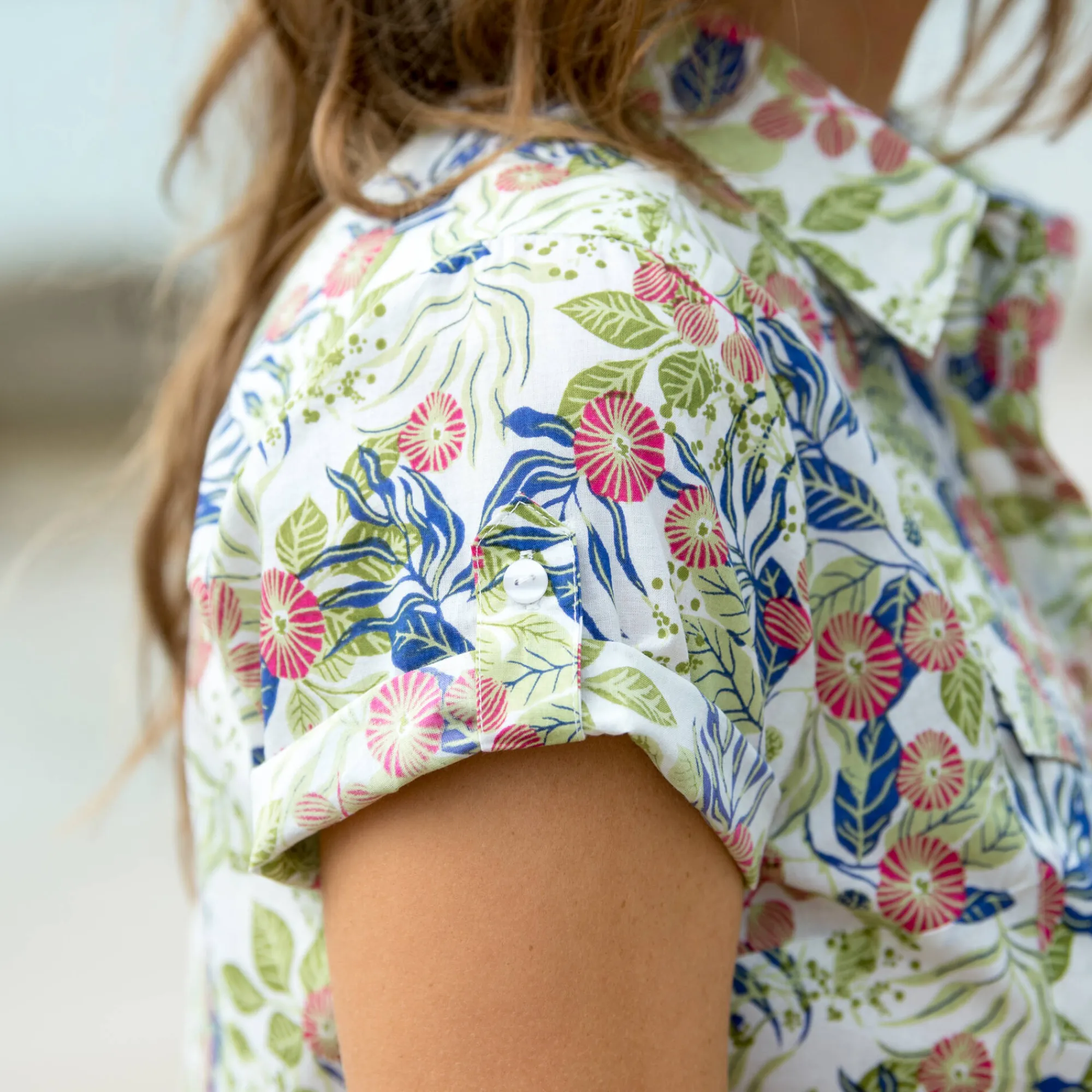Bloes En Tuniek<Blancheporte Bloes met korte mouwen en bloemenprint wit / groen