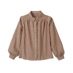 Bloes En Tuniek<Blancheporte Bloes met ruitjes, kleine lengtes chocolade