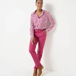 Bloes En Tuniek<Blancheporte Bloes met tweekleurige print, crêpe ecru / pruim