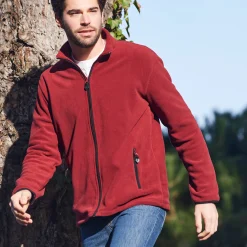 Sweater|Trui En Vest<Blancheporte Blouson in microfleecetricot met rits steenrood