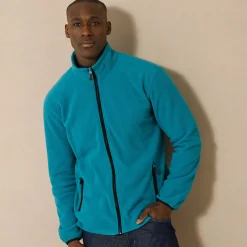 Sweater|Trui En Vest<Blancheporte Blouson in microfleecetricot met rits eendenblauw