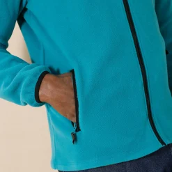 Sweater|Trui En Vest<Blancheporte Blouson in microfleecetricot met rits eendenblauw