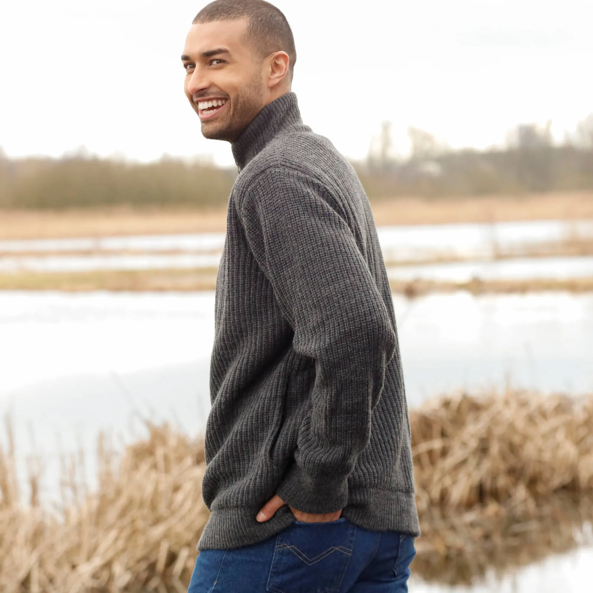 Trui En Vest<Blancheporte Blouson in patentsteek met warme voering antracietgrijs