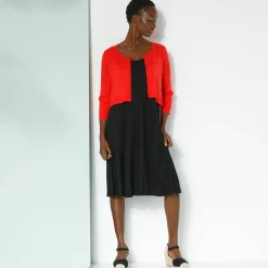 Trui En Vest<Blancheporte Bolero-vest met knopen, zachte touch rood