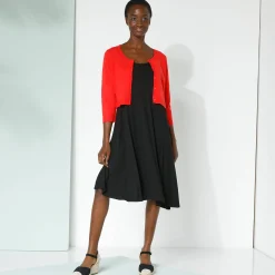 Trui En Vest<Blancheporte Bolero-vest met knopen, zachte touch rood
