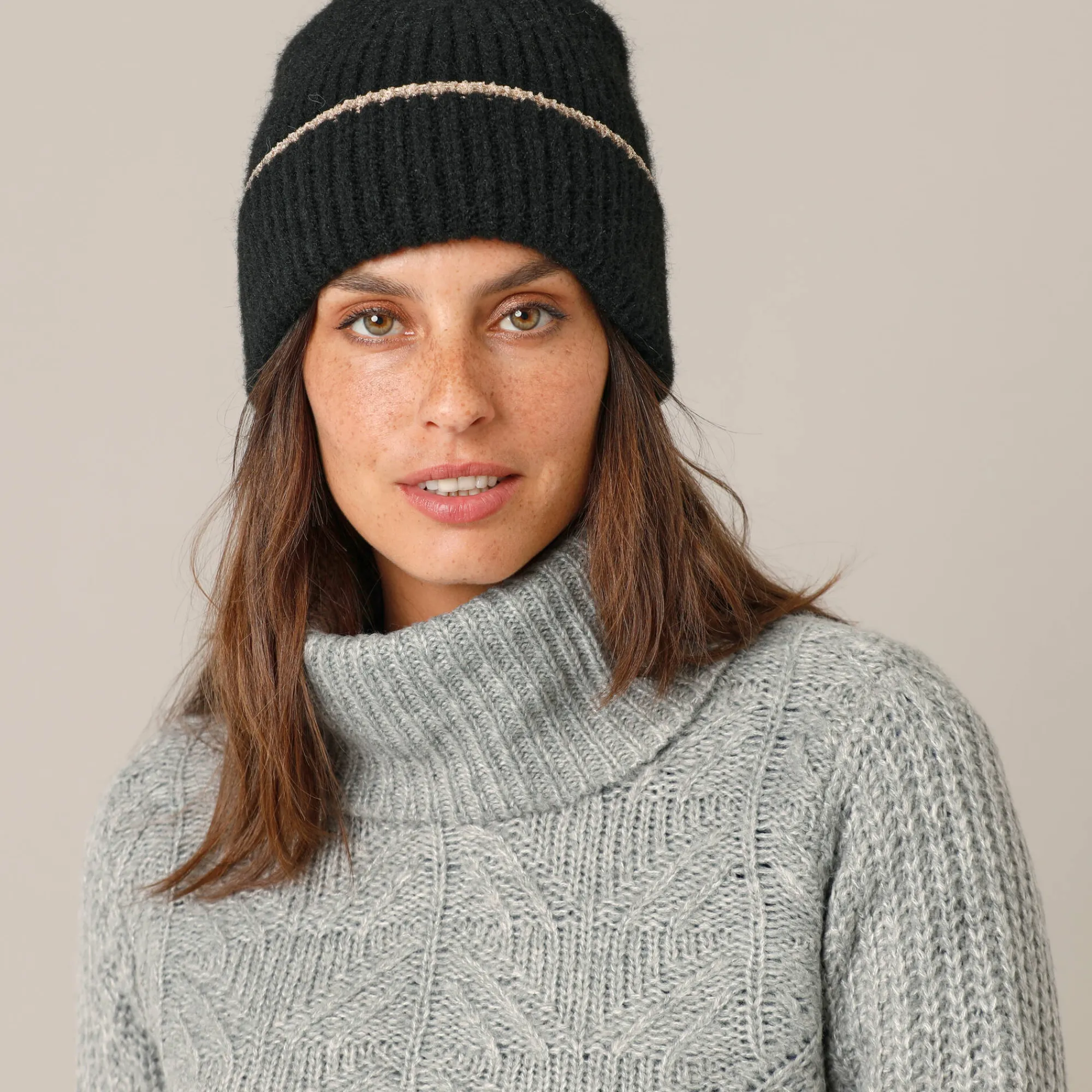 Accessoires En Juwelen<Blancheporte Bonnet détails brillants zwart