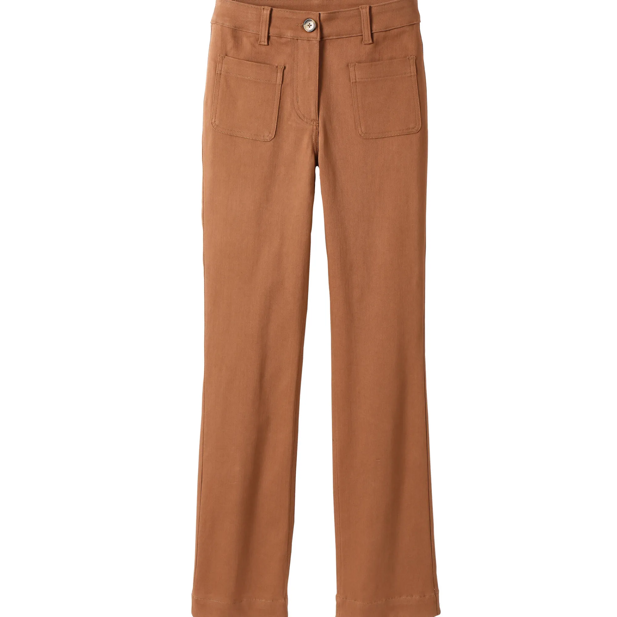Broek<Blancheporte Bootcut broek, opgestikte zakken karamel