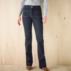 Jeans<Blancheporte Bootcut jeans, opgestikte zakken raw