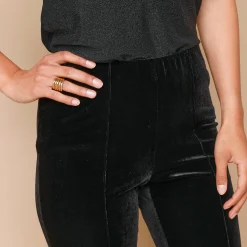 Feestoutfits Dames|Legging<Blancheporte Bootcut legging met elastische taille, in velourstricot zwart
