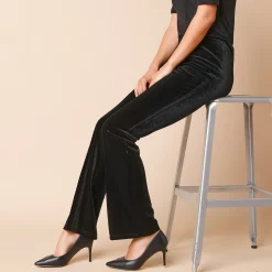 Feestoutfits Dames|Legging<Blancheporte Bootcut legging met elastische taille, in velourstricot zwart