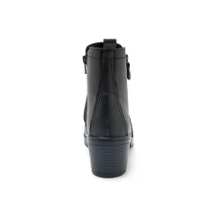 Feestelijke Schoenen|Bottines En Boots<PédiConfort Boots in glad leer met rits en hak, extrabreed zwart