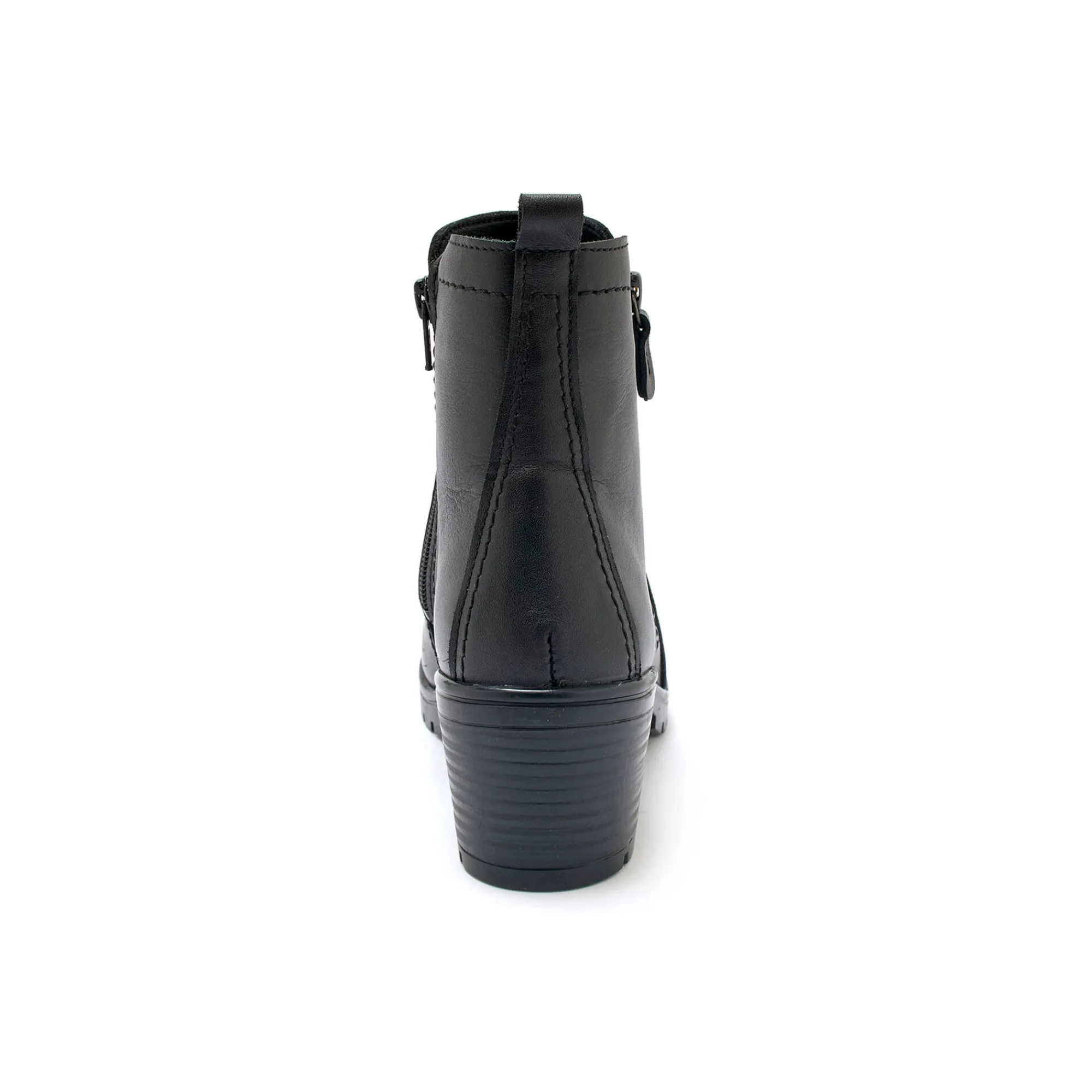Feestelijke Schoenen|Bottines En Boots<PédiConfort Boots in glad leer met rits en hak, extrabreed zwart