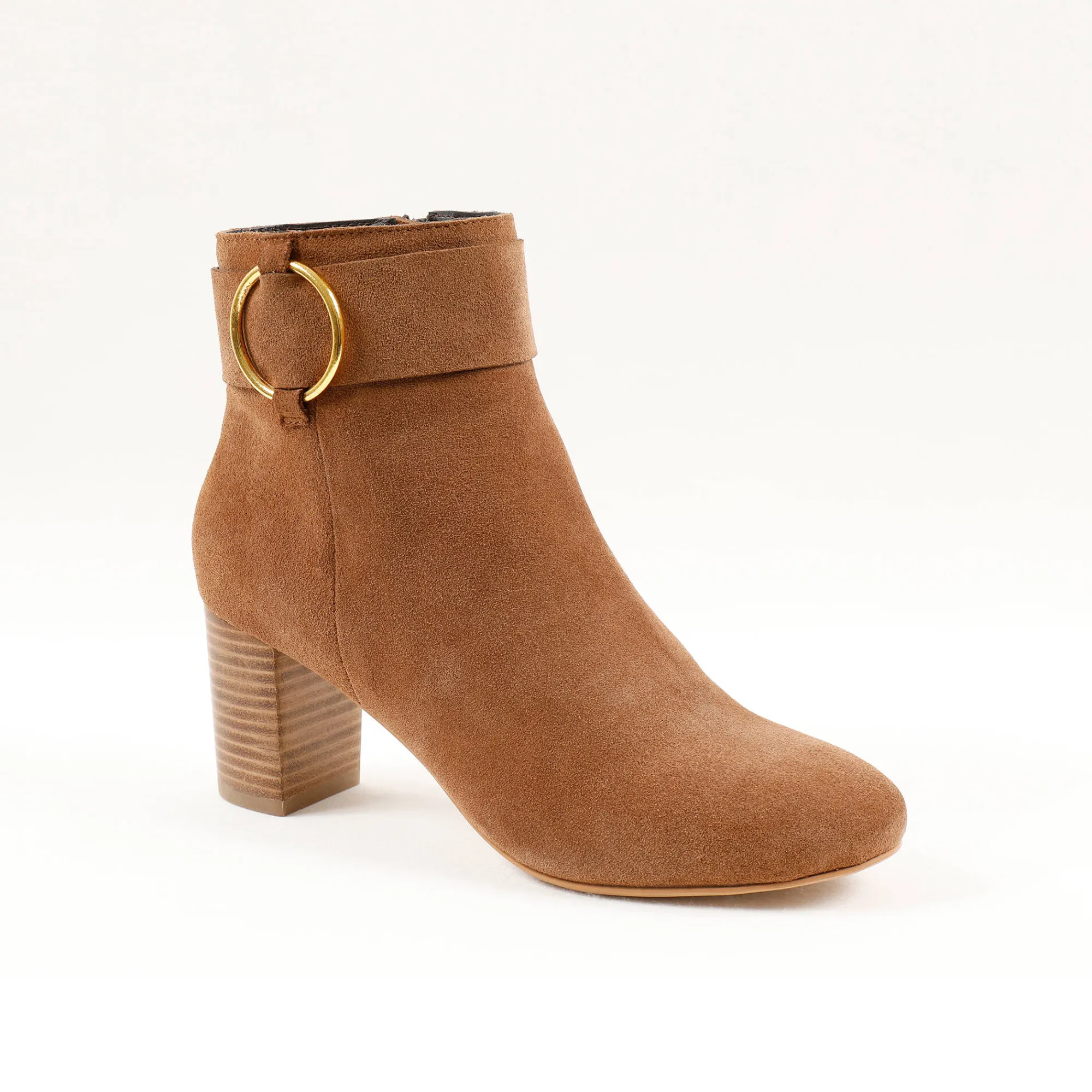 Feestelijke Schoenen|Bottines En Boots<Blancheporte Boots in splitleer met gesp opzij karamel
