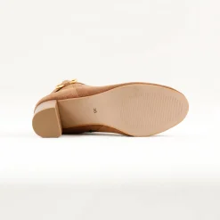Feestelijke Schoenen|Bottines En Boots<Blancheporte Boots in splitleer met gesp opzij karamel
