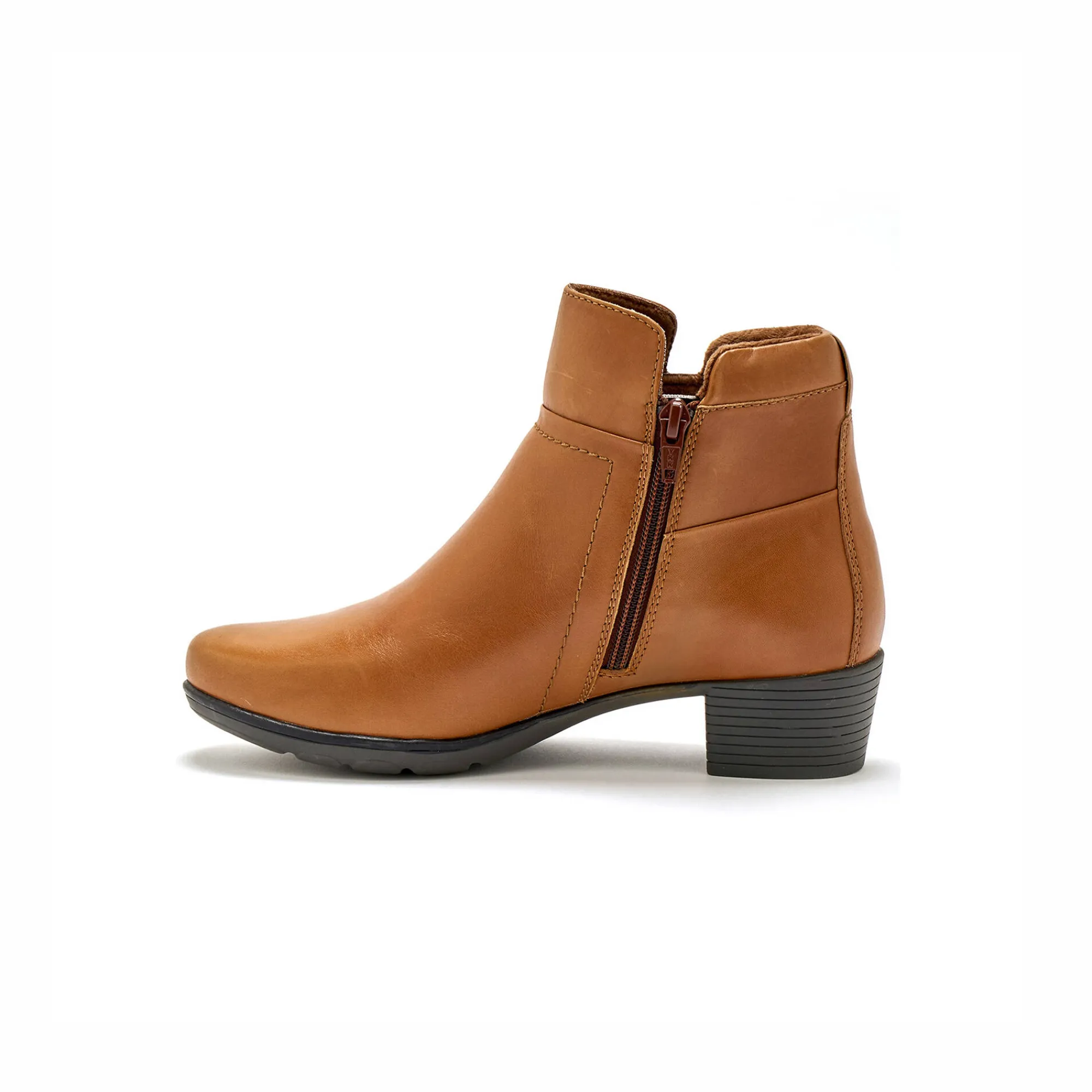 Bottines En Boots|Schoenen<PédiConfort Boots met dubbele rits - comfortabele zool en breedte PÉDICONFORT bruin