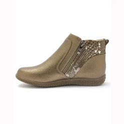 Feestelijke Schoenen|Bottines En Boots<PédiConfort Boots met dubbele rits - verwijderbare comfortzool PÉDICONFORT goudbruin