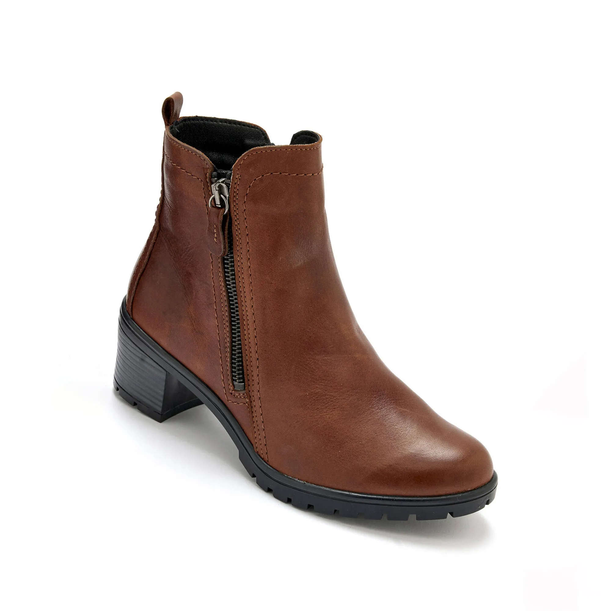 Bottines En Boots|Schoenen<PédiConfort Boots met dubbele rits en comfortbreedte bruin