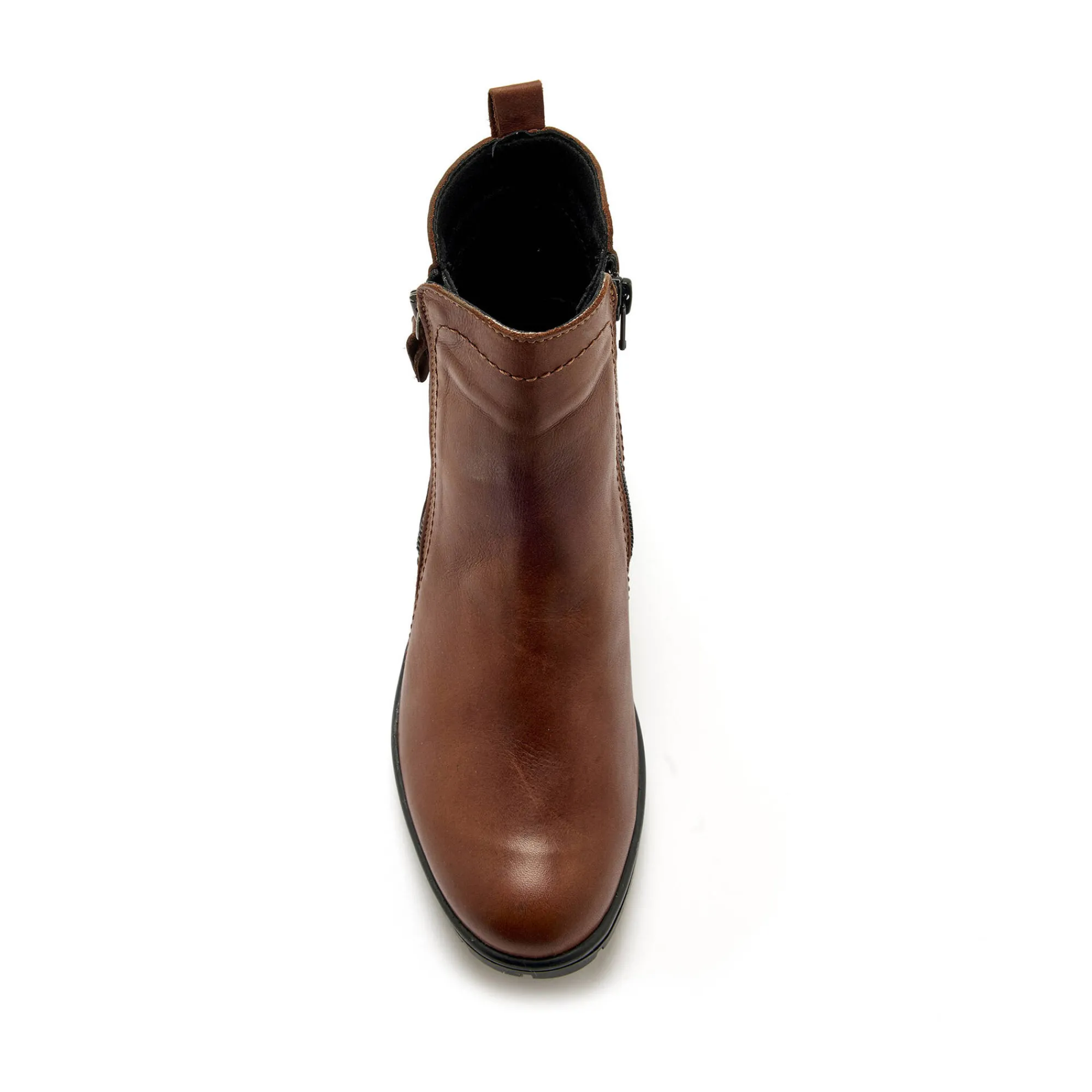 Bottines En Boots|Schoenen<PédiConfort Boots met dubbele rits en comfortbreedte bruin