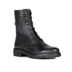 Bottines En Boots|Schoenen<Geox Boots met gekartelde zool en leren bovenwerk, zwart