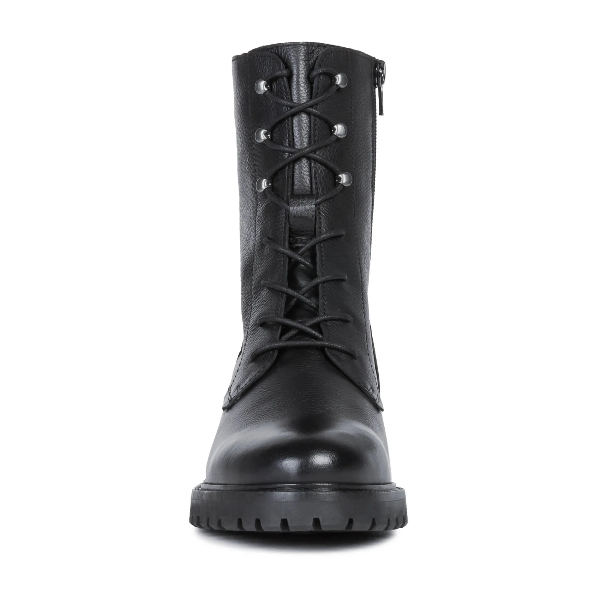 Bottines En Boots|Schoenen<Geox Boots met gekartelde zool en leren bovenwerk, zwart