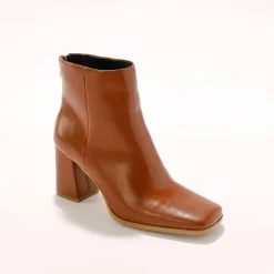 Feestelijke Schoenen|Bottines En Boots<Blancheporte Boots met hak en vierkante neus karamel