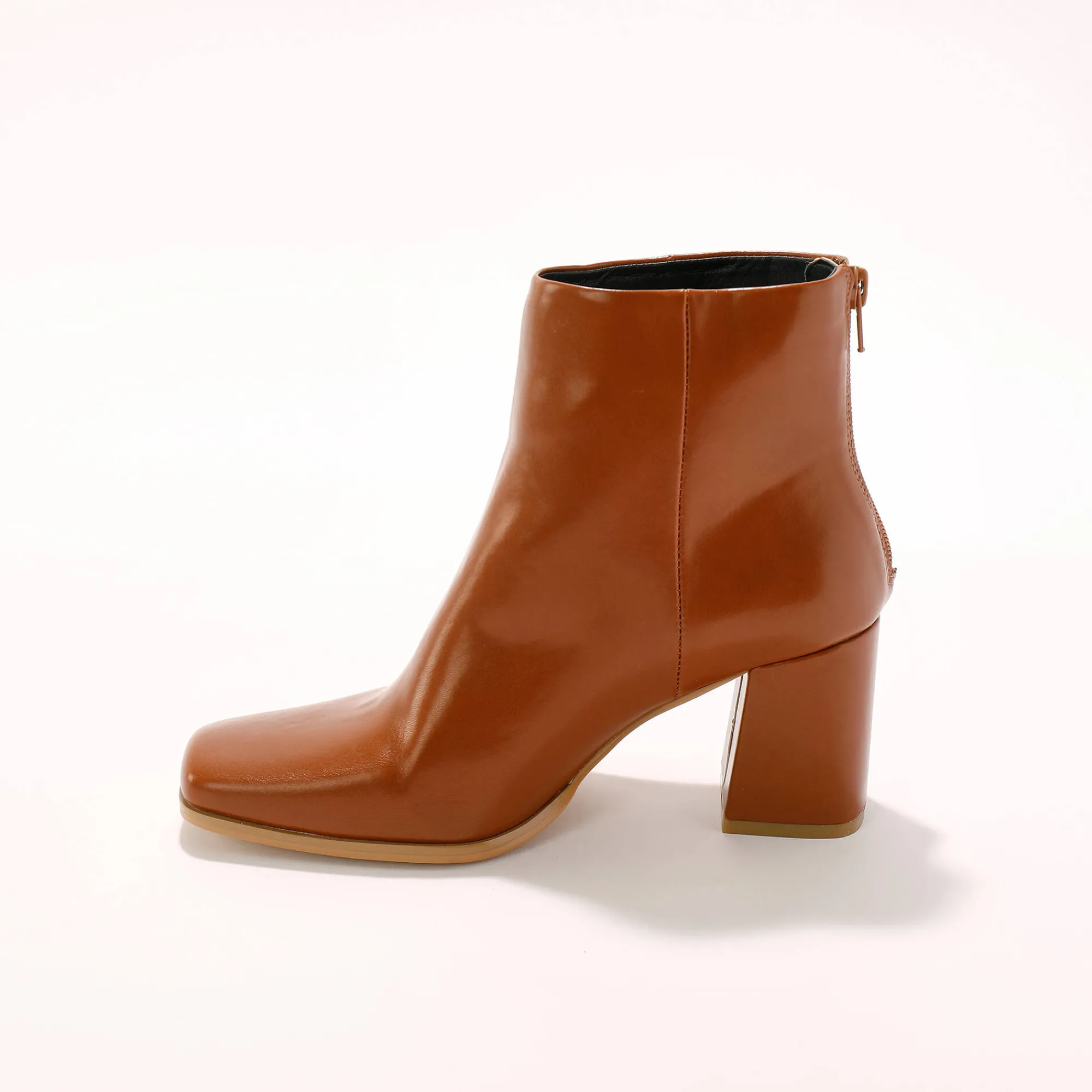 Feestelijke Schoenen|Bottines En Boots<Blancheporte Boots met hak en vierkante neus karamel