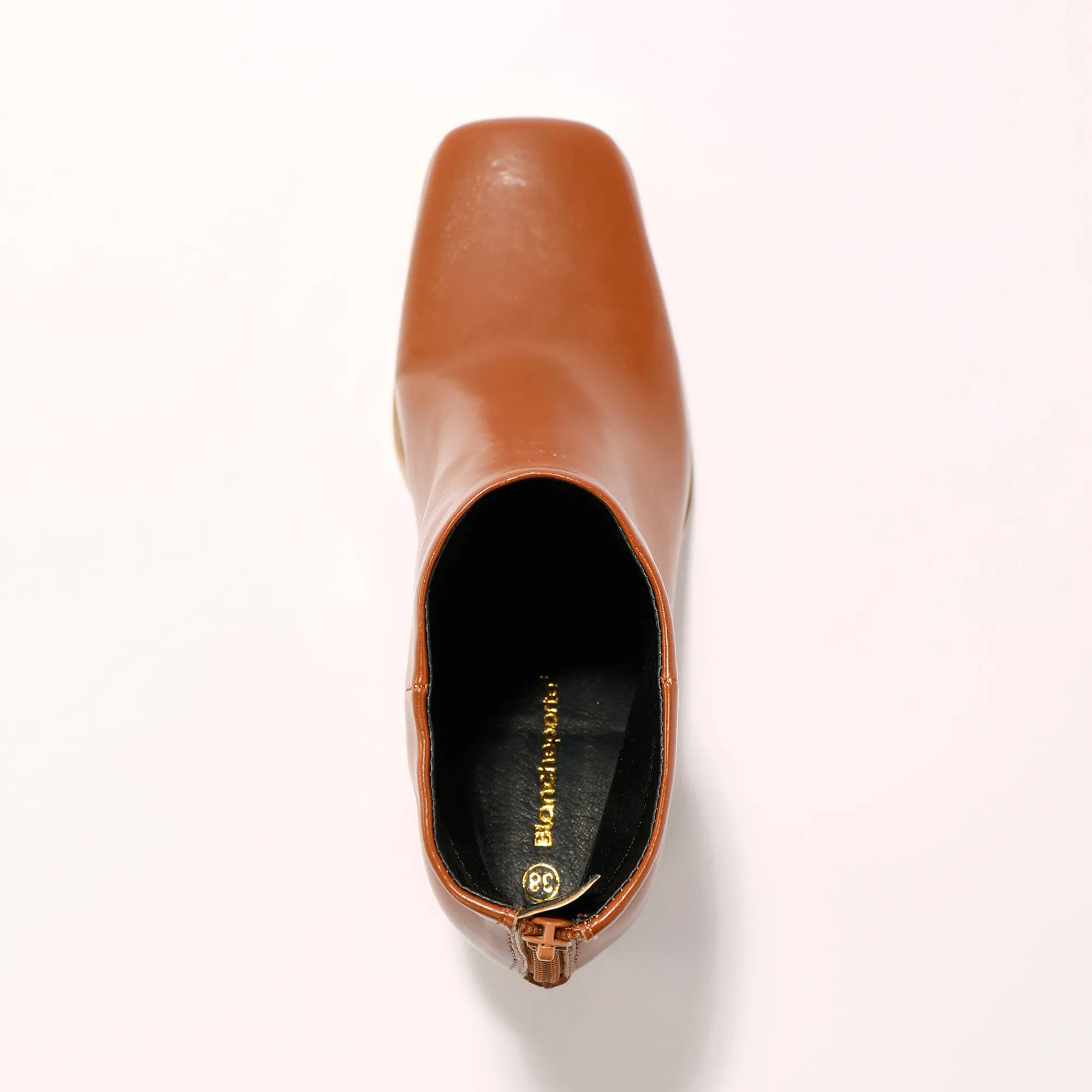 Feestelijke Schoenen|Bottines En Boots<Blancheporte Boots met hak en vierkante neus karamel
