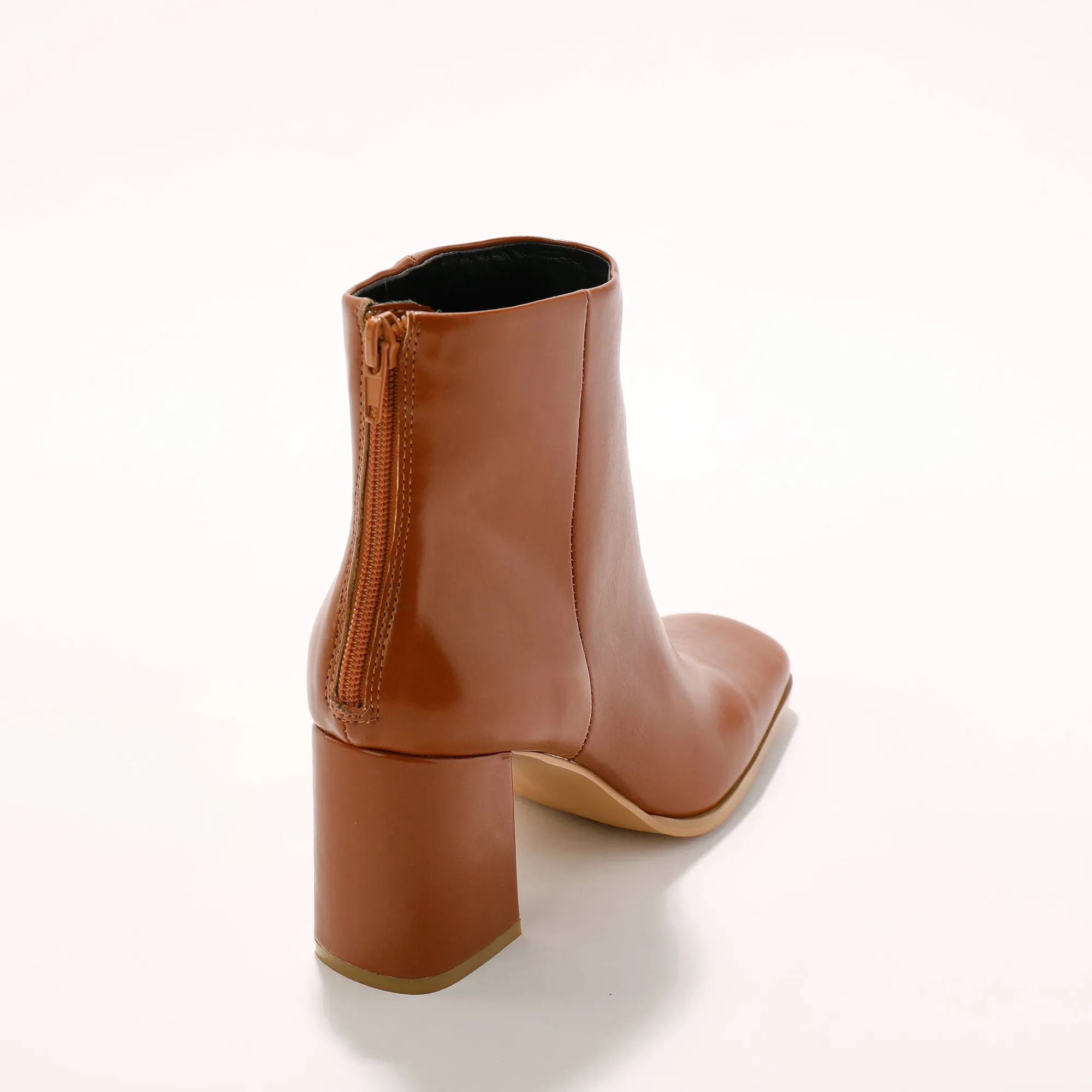 Feestelijke Schoenen|Bottines En Boots<Blancheporte Boots met hak en vierkante neus karamel