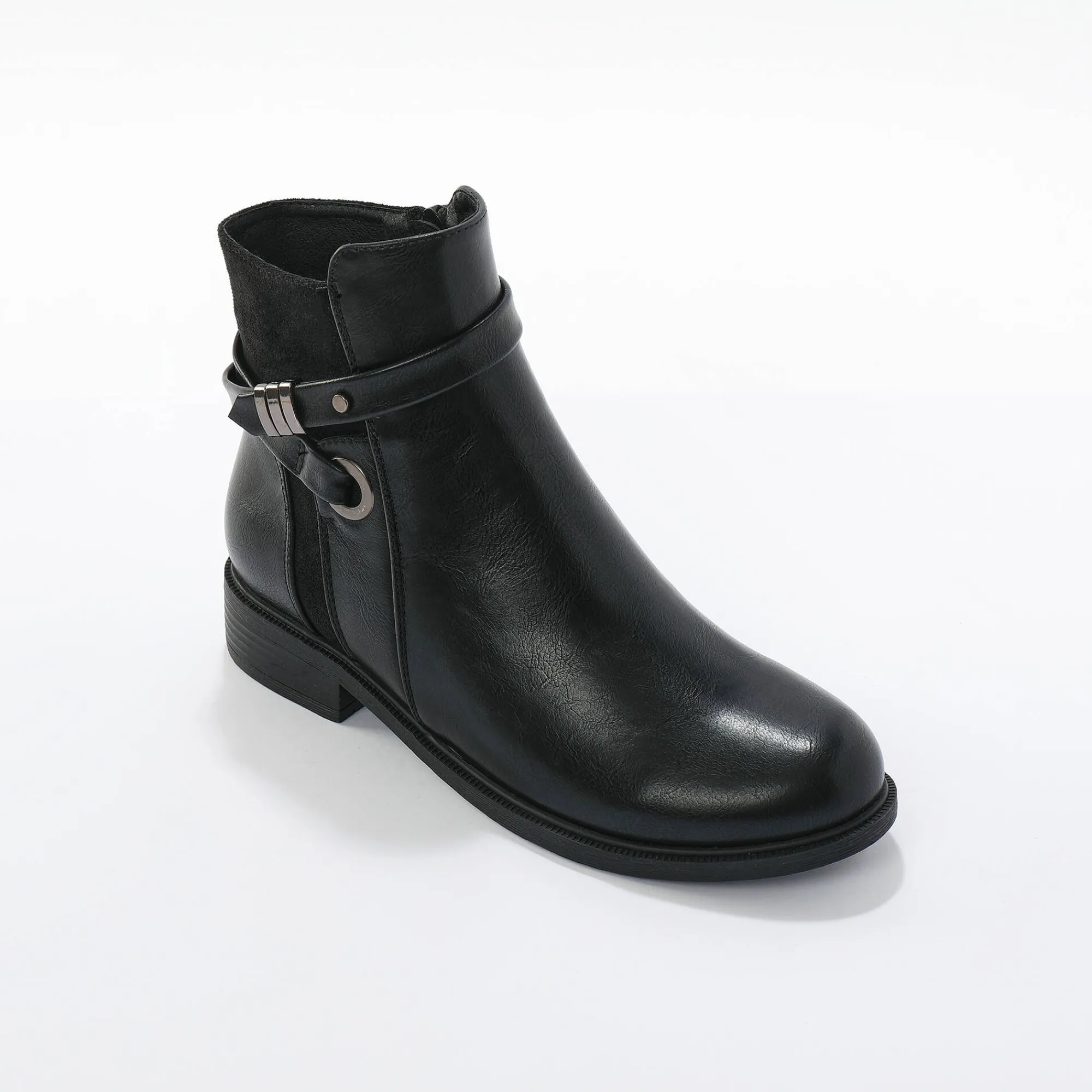 Feestelijke Schoenen|Bottines En Boots<Blancheporte Boots met rits, riempjes en fantasiegespen zwart