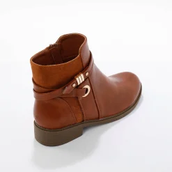 Feestelijke Schoenen|Bottines En Boots<Blancheporte Boots met rits, riempjes en fantasiegespen karamel