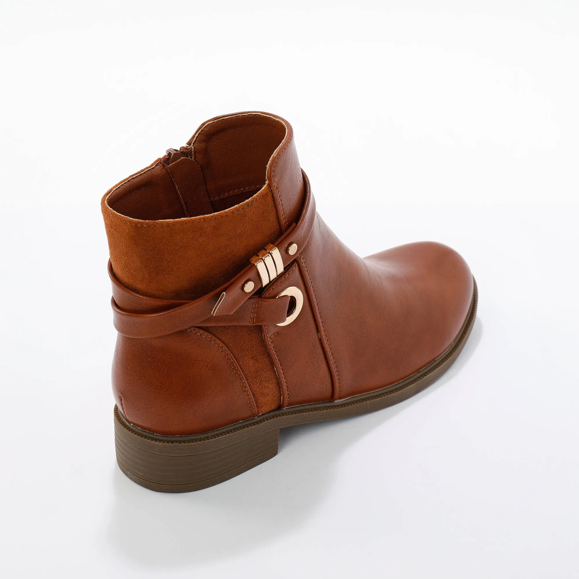 Feestelijke Schoenen|Bottines En Boots<Blancheporte Boots met rits, riempjes en fantasiegespen karamel