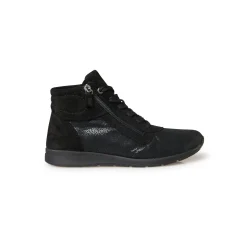Bottines En Boots|Schoenen<PédiConfort Boots met ritsen in leer en stretchstof zwart