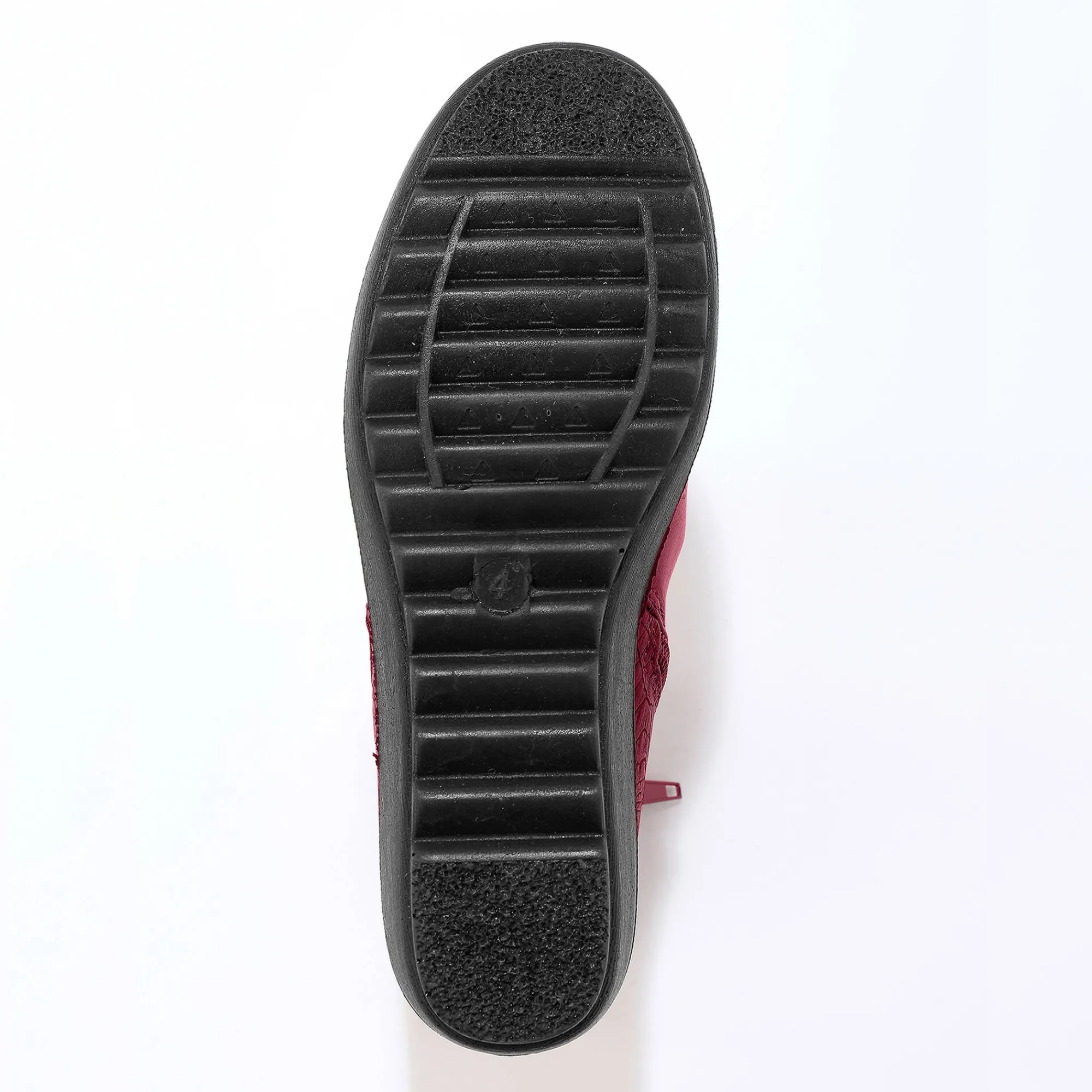Bottines En Boots|Schoenen<Blancheporte Boots met sleehak en rits, getextureerd effect achter bordeaux
