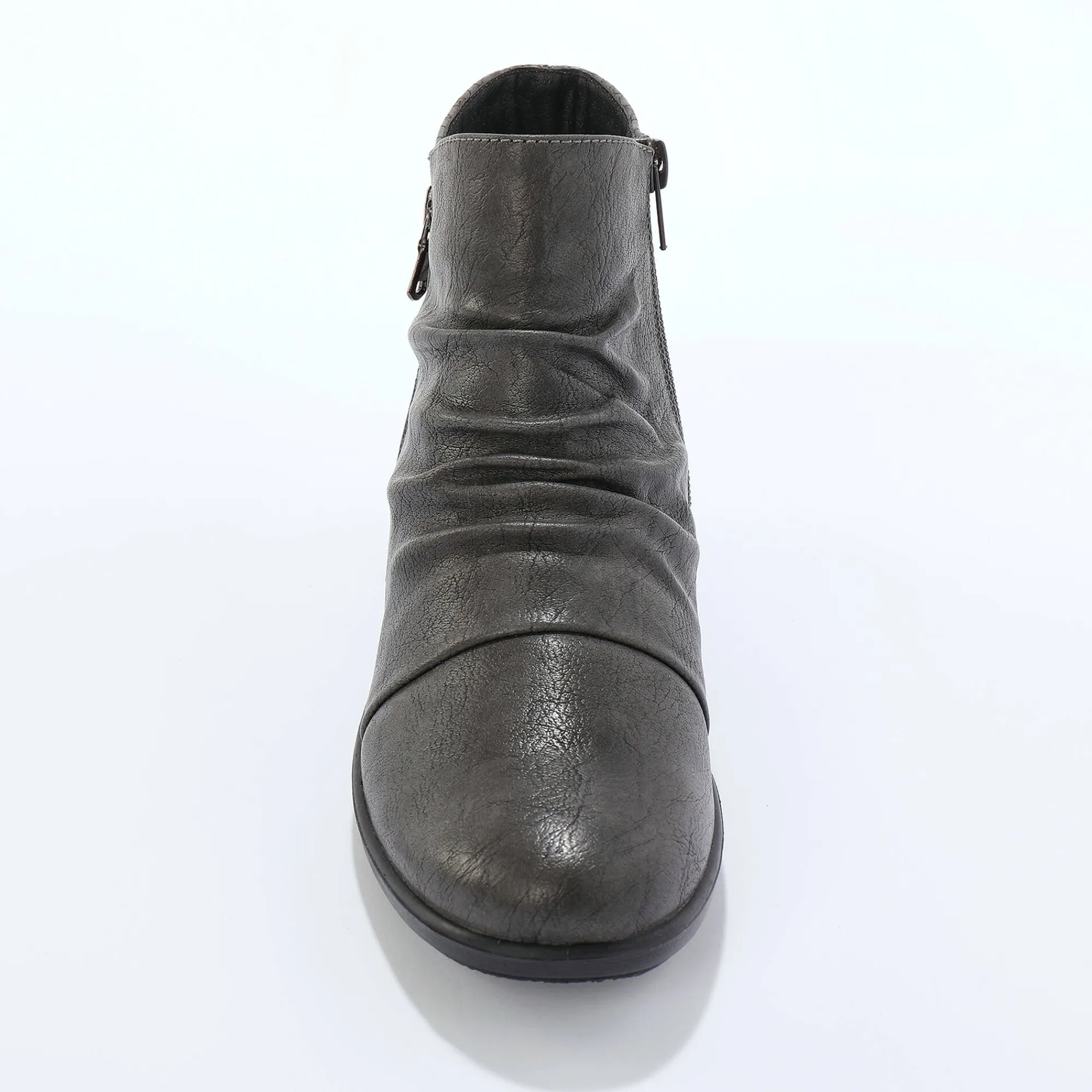 Bottines En Boots|Schoenen<Blancheporte Boots met sleehak en rits, getextureerd effect achter grijs