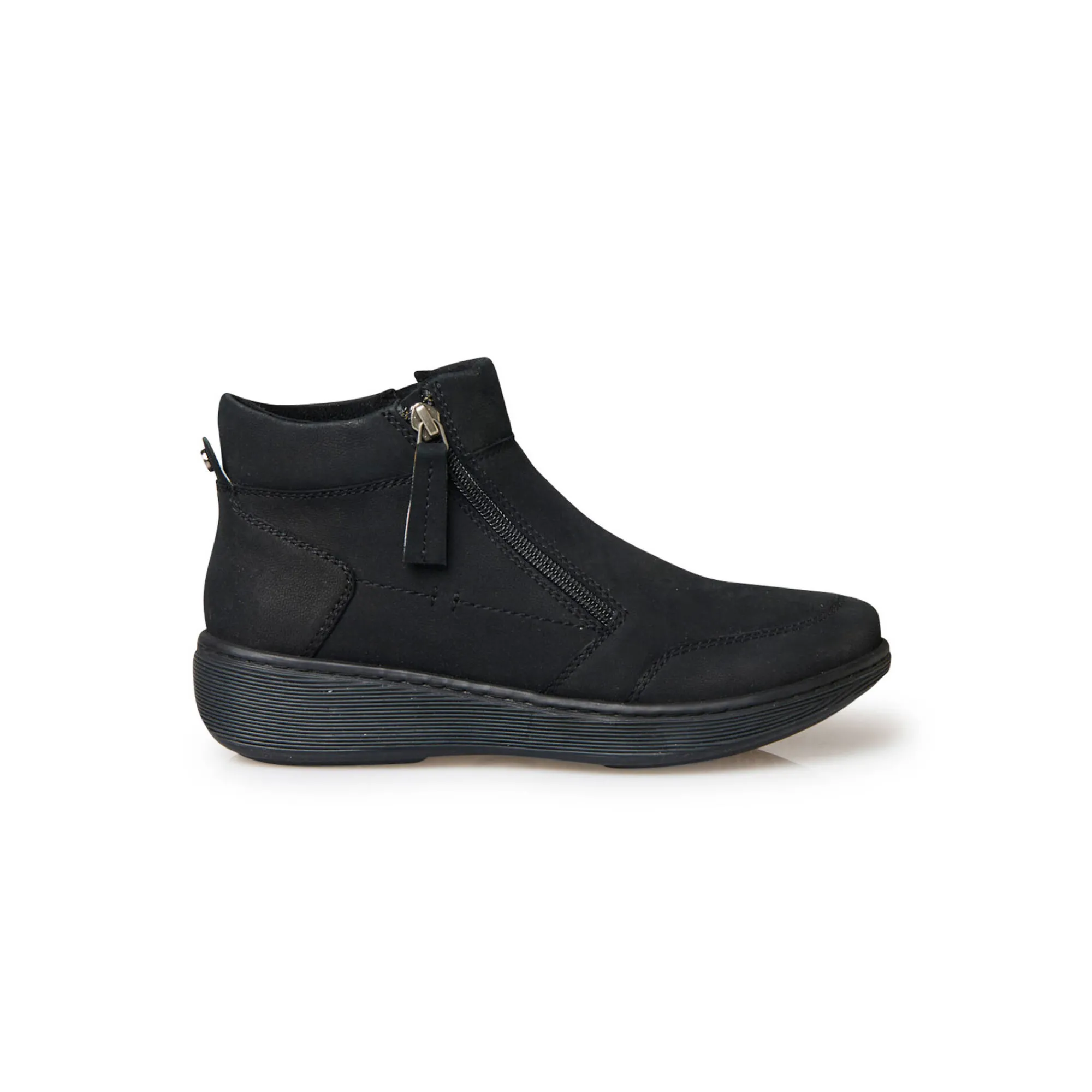 Bottines En Boots|Schoenen<PédiConfort Boots met sleehak in splitleer zwart