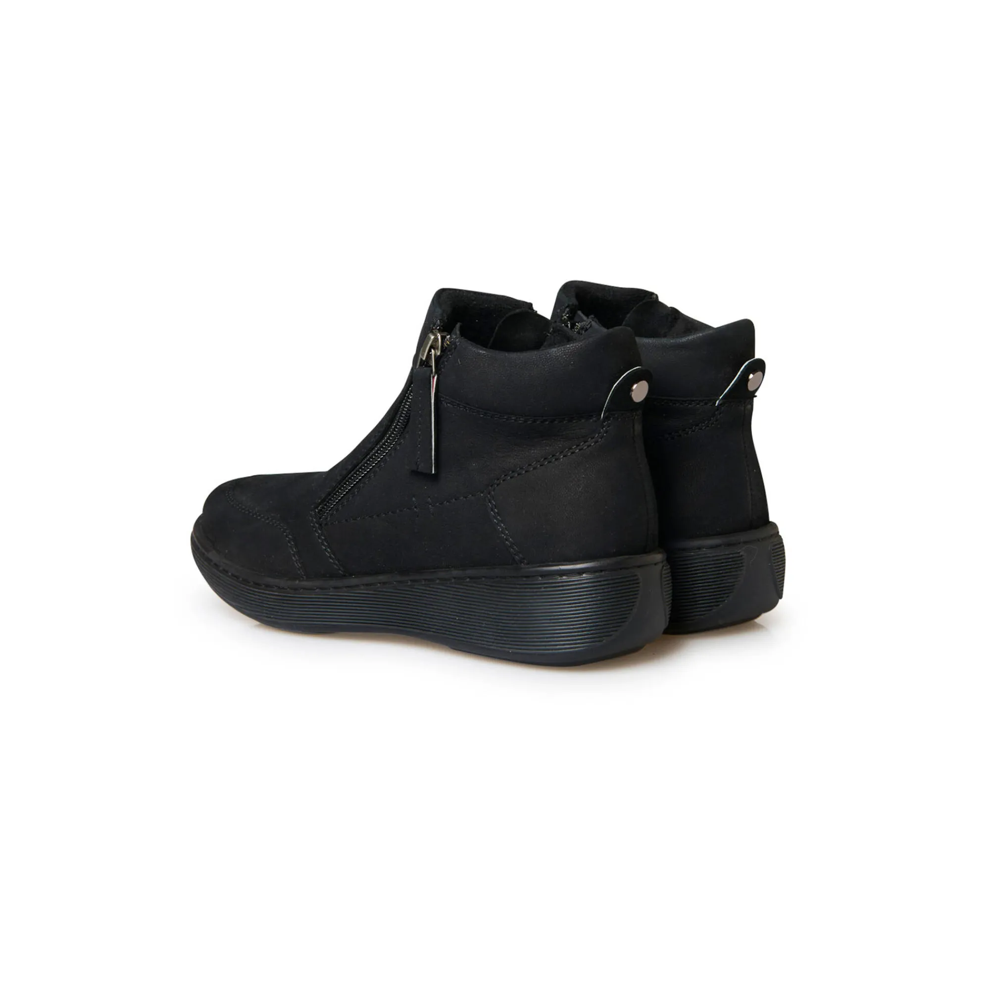 Bottines En Boots|Schoenen<PédiConfort Boots met sleehak in splitleer zwart