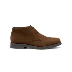 Feestoutfits Heren|Schoenen<Geox Bottines in splitleer CLAUDIO bruin
