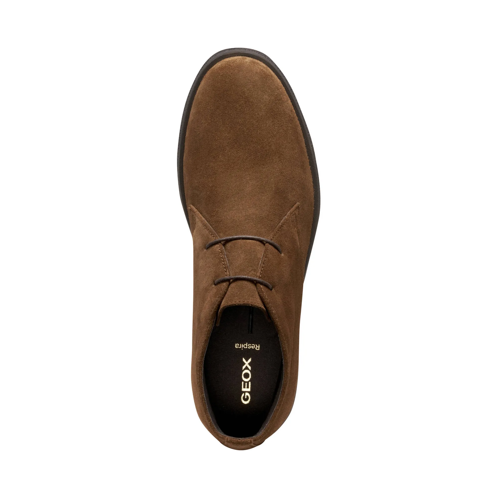 Feestoutfits Heren|Schoenen<Geox Bottines in splitleer CLAUDIO bruin