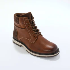 Schoenen|Schoenen Heren<Blancheporte Bottines met veters, leer en velours bruin