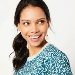 T-Shirt En Topje<Blancheporte Boxy T-shirt, bedrukt eendenblauw