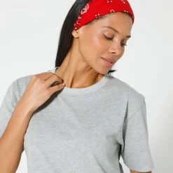 T-Shirt En Topje<Blancheporte Boxy T-shirt met ellebooglange mouwen chiné grijs