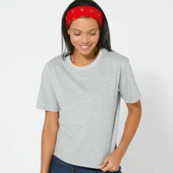 T-Shirt En Topje<Blancheporte Boxy T-shirt met ellebooglange mouwen chiné grijs