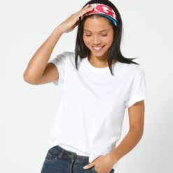 T-Shirt En Topje<Blancheporte Boxy T-shirt met ellebooglange mouwen wit