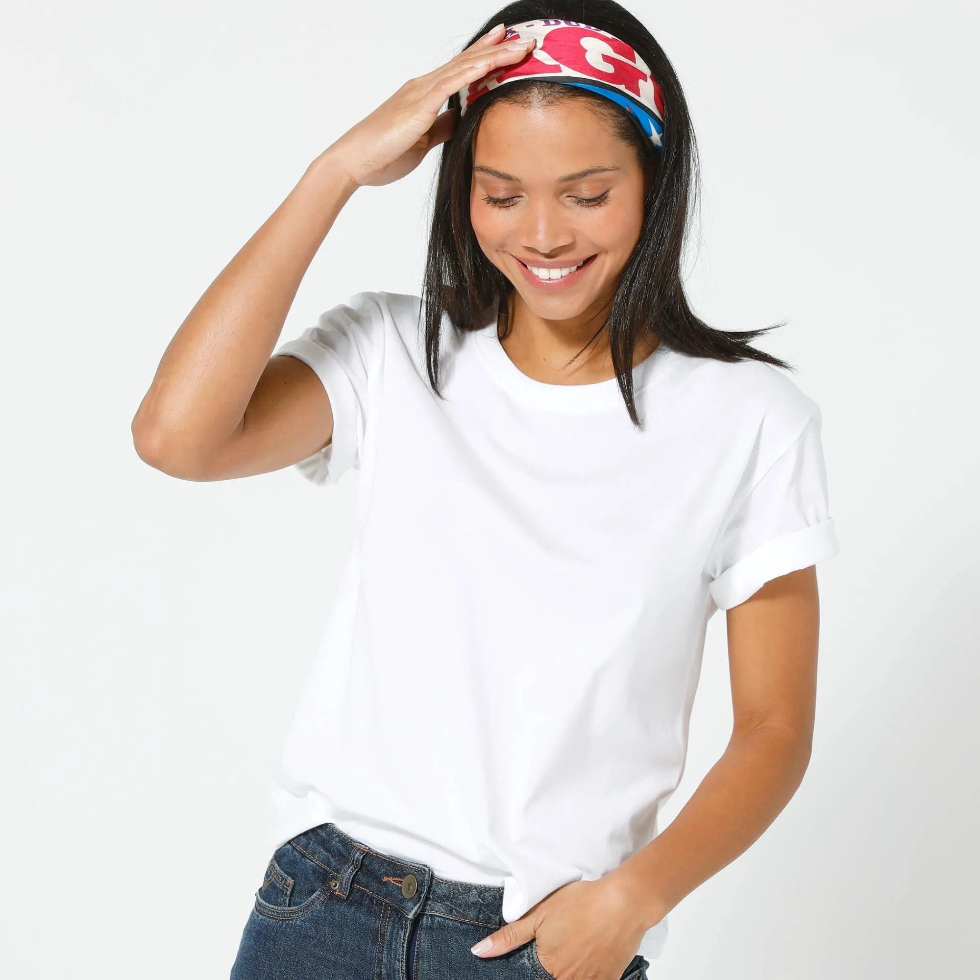 T-Shirt En Topje<Blancheporte Boxy T-shirt met ellebooglange mouwen wit