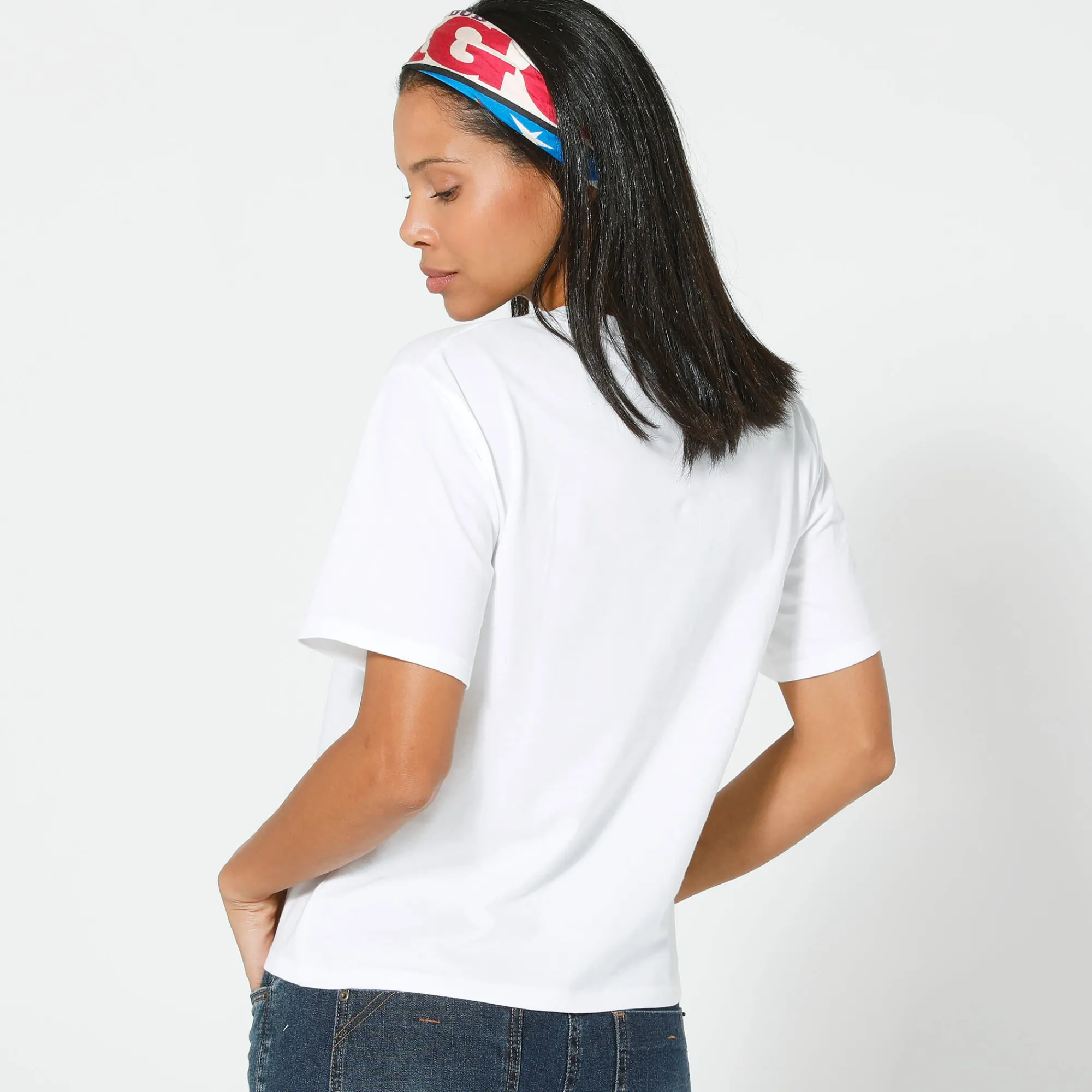 T-Shirt En Topje<Blancheporte Boxy T-shirt met ellebooglange mouwen wit