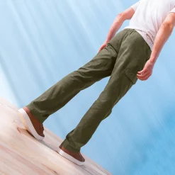 Broek<Blancheporte Broek in cargostijl, elastische gabardine kaki