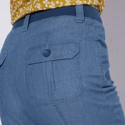 Jeans<Blancheporte 3/4-broek in denim met tricot tailleband stone