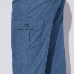 Jeans<Blancheporte 3/4-broek in denim met tricot tailleband stone