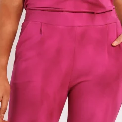 Broek<Blancheporte Broek in effen, soepel tricot met elastische taille violine