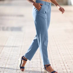 Jeans<Blancheporte Broek in lichte jeansstof bleached